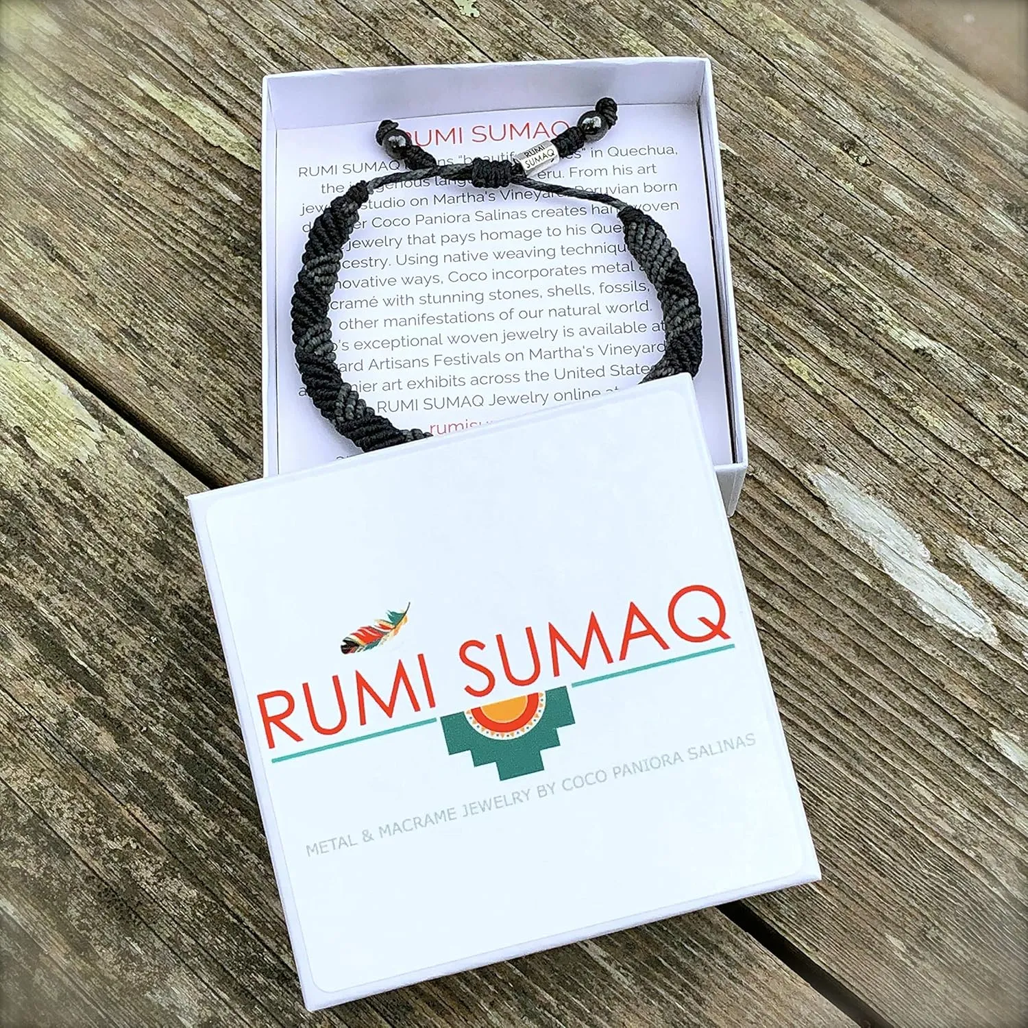 Mens Rope Bracelet Blue - Hand Knotted Macrame Nautical Sailor Waxed Cord Bracelets for Men by RUMI SUMAQ Handmade Jewelry