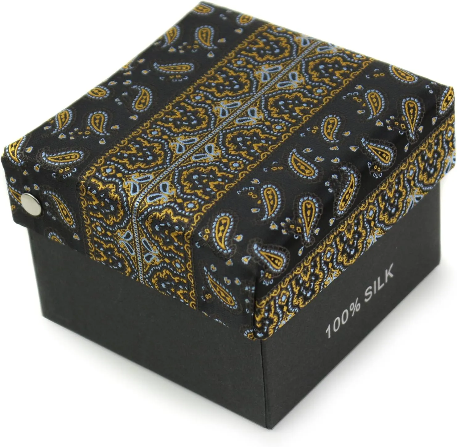 Men's Silk Neck Tie Box Set With Cufflinks & Pocket Square