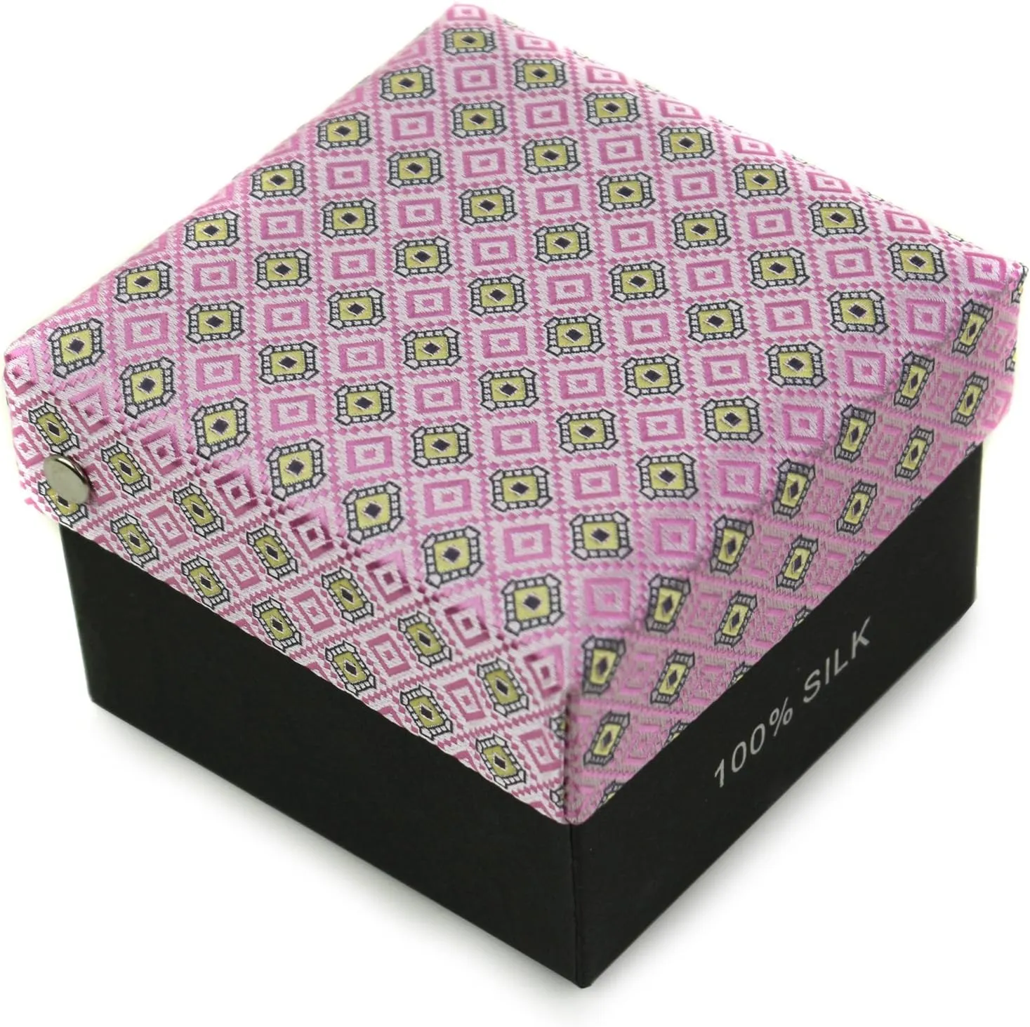 Men's Silk Neck Tie Box Set With Cufflinks & Pocket Square