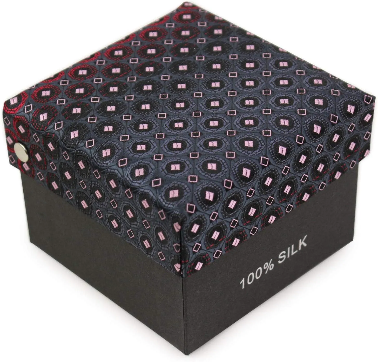 Men's Silk Neck Tie Box Set With Cufflinks & Pocket Square