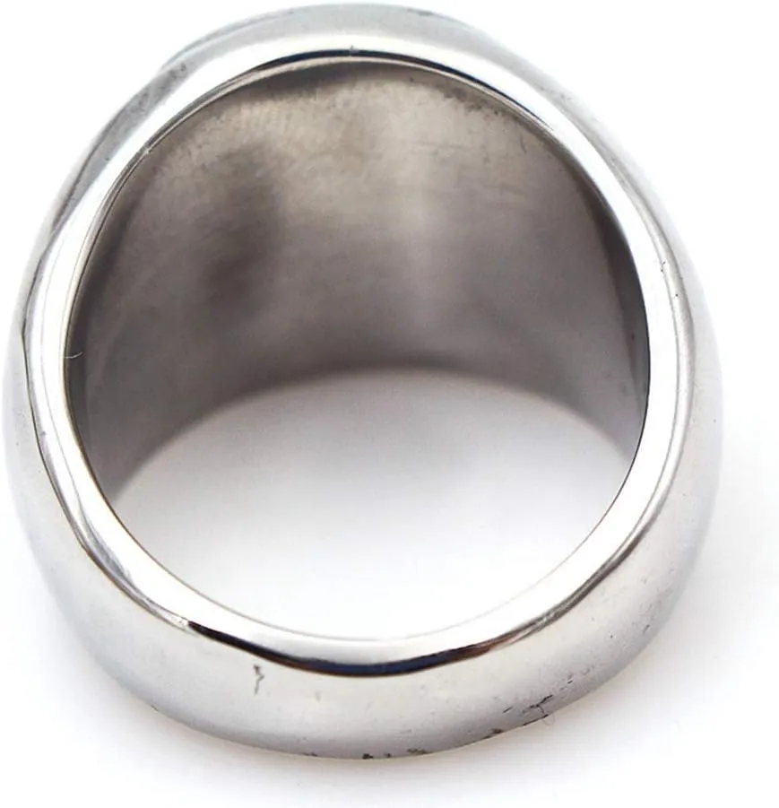 Men's Vintage Stainless Steel Ring Weed Marijuana Cannabis Leaf Symbol Rock Punk Hip-hop Jewelry Size 7-15