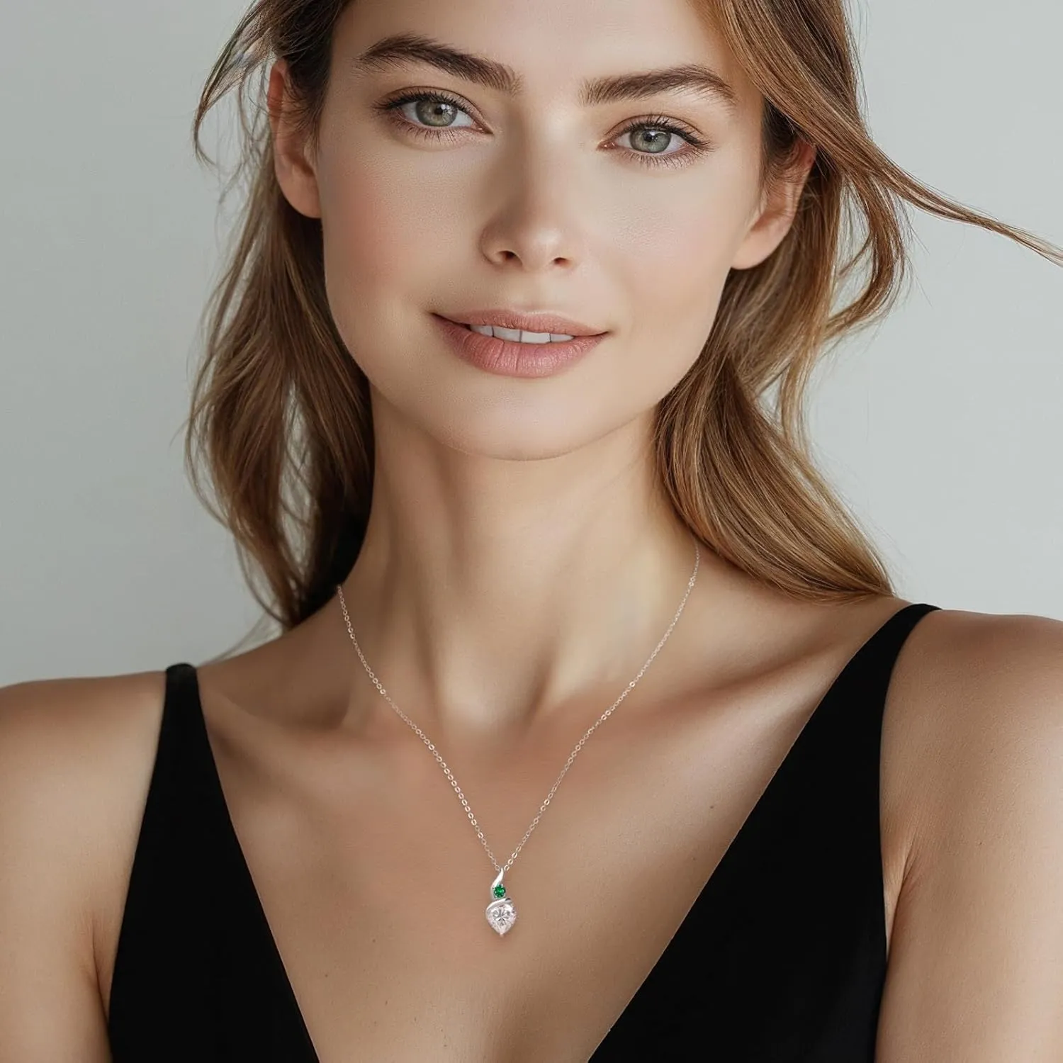 Moissanite Heart Pendant Necklaces for Women925 Sterling Silver Gold Plating Necklace with BirthstoneIdeal Anniversary Present or Birthday Christmas Valentine Engagements Mothers Day Jewelry Gifts for Mom Wife Her Girlfriend