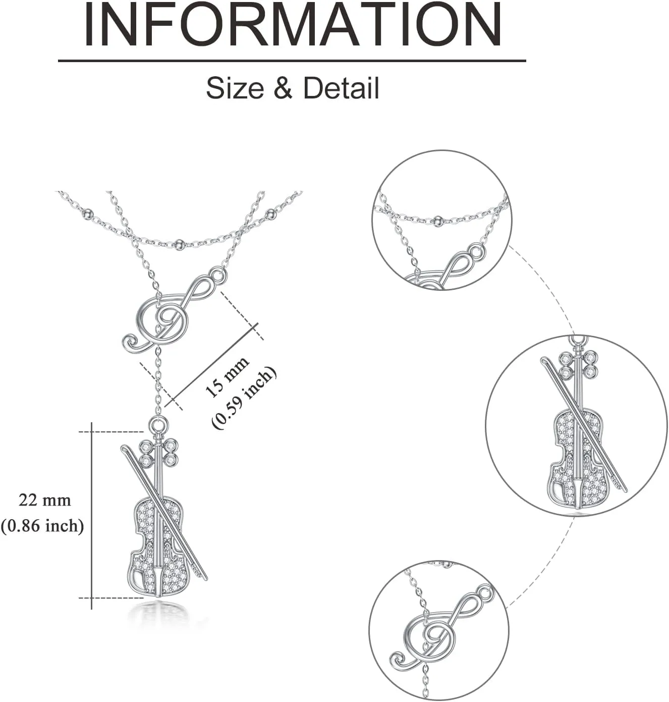 MONGAS layered Necklace Sterling Silver Music/Mountain/Cat/Penguin/Compass/Sunflower/Violin/Horseshoe/Anchor/Star of David Pendant Necklace Layered Necklace For Women