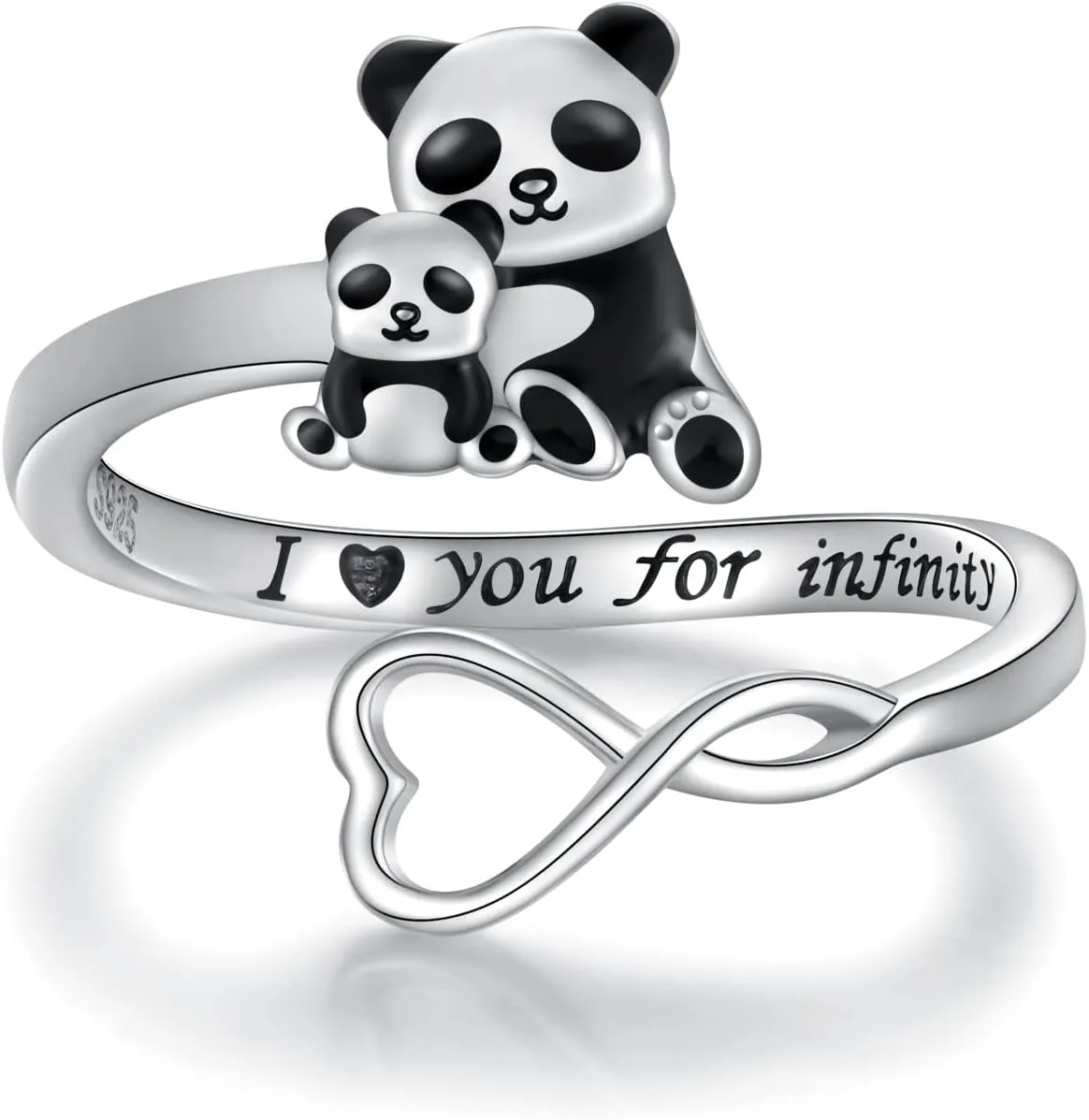 Mother Daughter Jewelry Elephant Panda Koala Dinosaur Rings Sterling Silver Necklace Bracelet Mom Child Animal Jewelry Gift