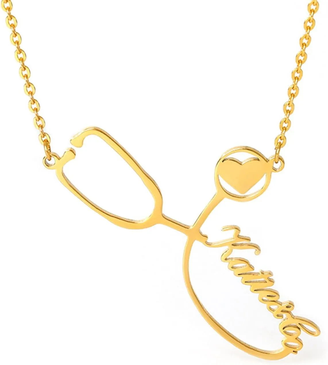 MOTICIUS Custom Name Necklace for Women Personalized 18K Gold Plated Engraved Name plated Necklace Customized Name Pendant Necklace Custom Birthstone Necklaces for Women Gift for Mother s Day Birthday