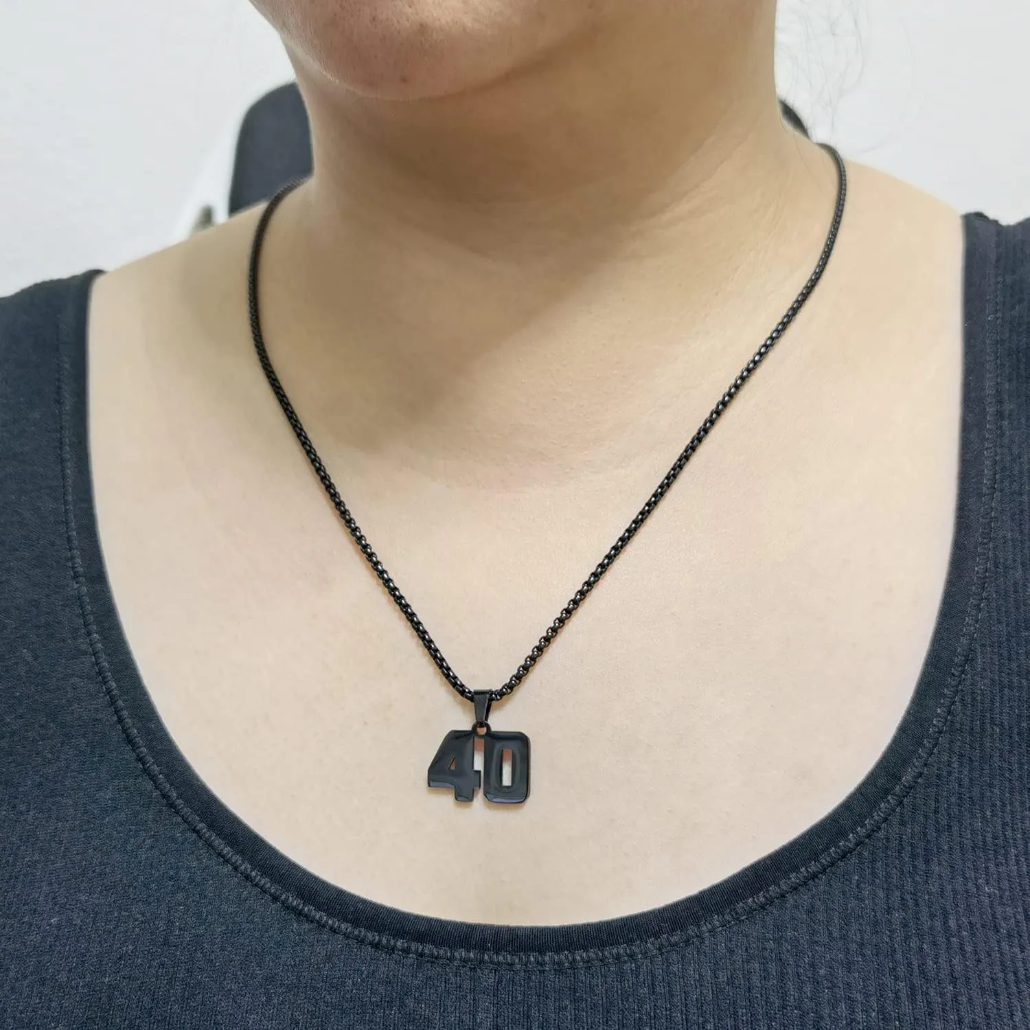 MUERDOU Number Necklace for Men Athletes Number Chain Stainless Steel Jersey Pendant Personalized Sports Jewelry Gift for Men Basketball Baseball Football