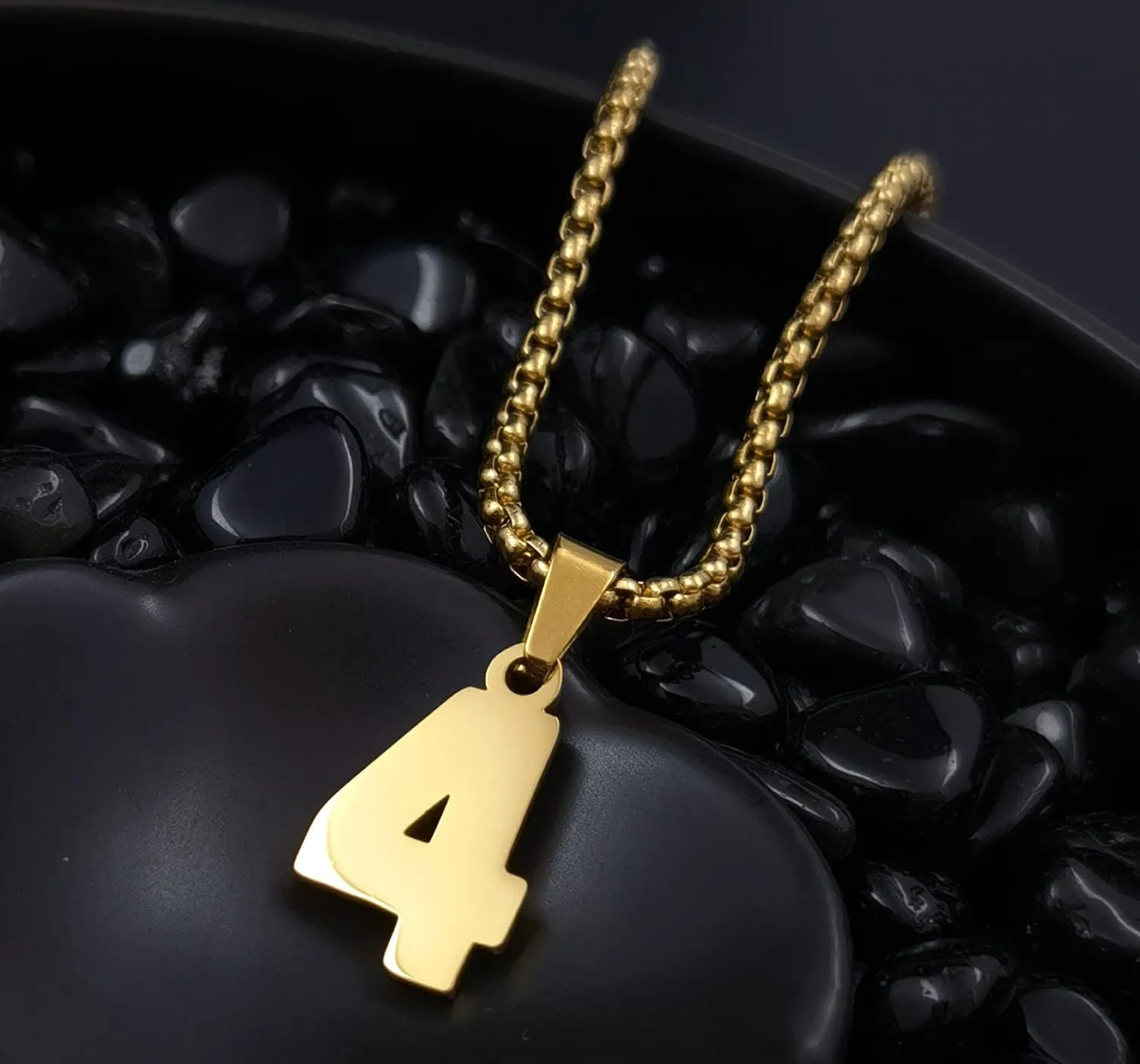 MUERDOU Number Necklace for Men Athletes Number Chain Stainless Steel Jersey Pendant Personalized Sports Jewelry Gift for Men Basketball Baseball Football
