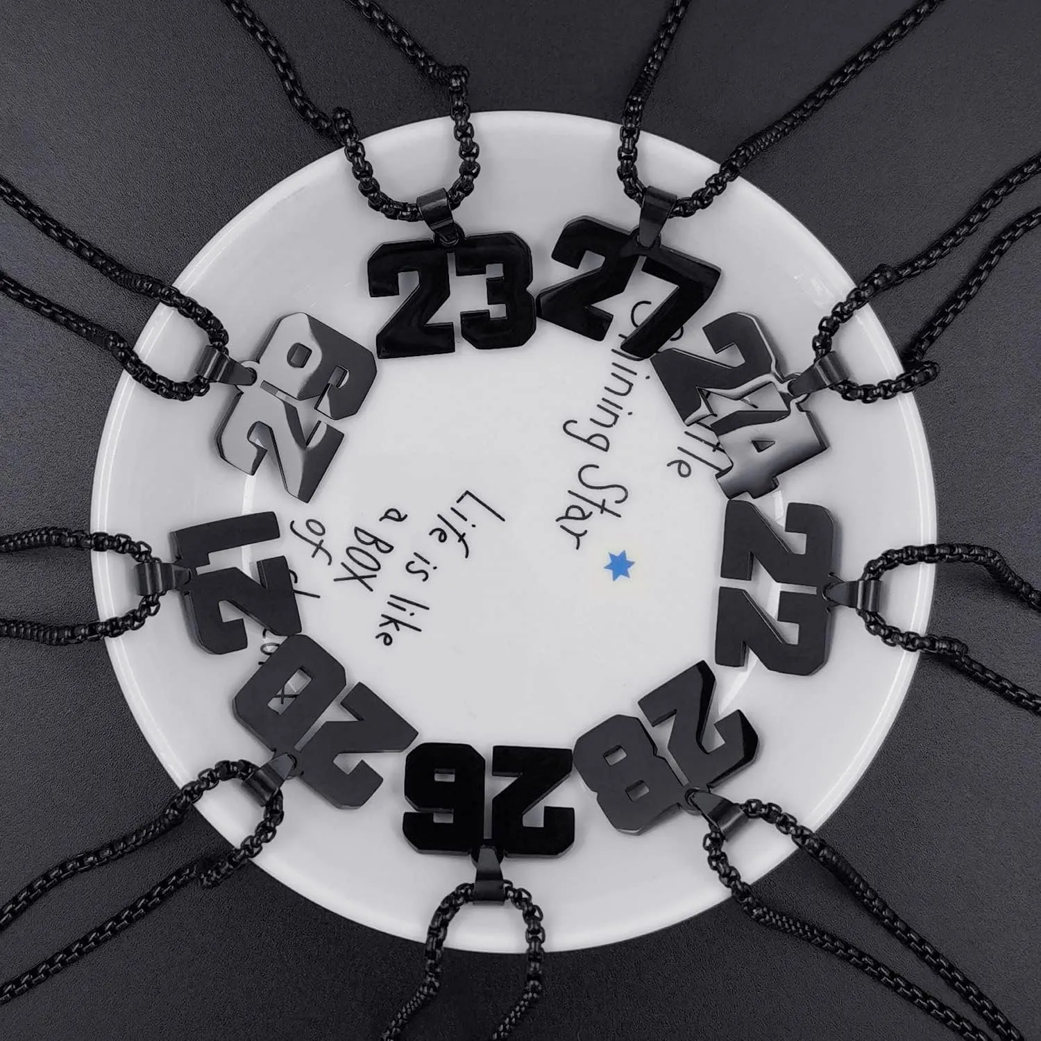 MUERDOU Number Necklace for Men Athletes Number Chain Stainless Steel Jersey Pendant Personalized Sports Jewelry Gift for Men Basketball Baseball Football