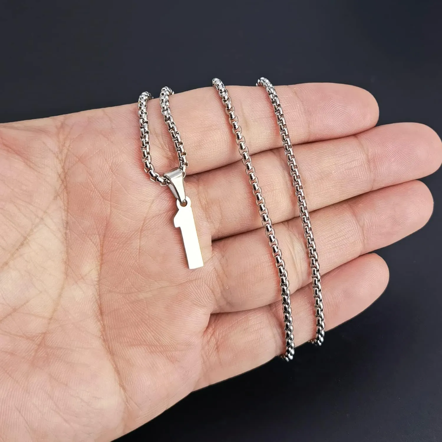 MUERDOU Number Necklace for Men Athletes Number Chain Stainless Steel Jersey Pendant Personalized Sports Jewelry Gift for Men Basketball Baseball Football