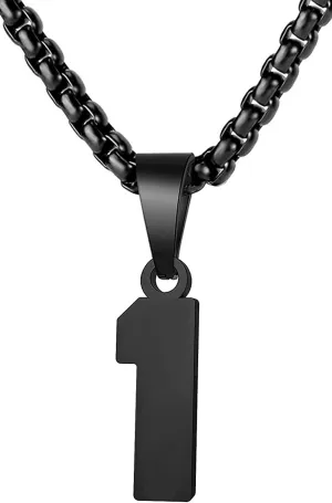 MUERDOU Number Necklace for Men Athletes Number Chain Stainless Steel Jersey Pendant Personalized Sports Jewelry Gift for Men Basketball Baseball Football
