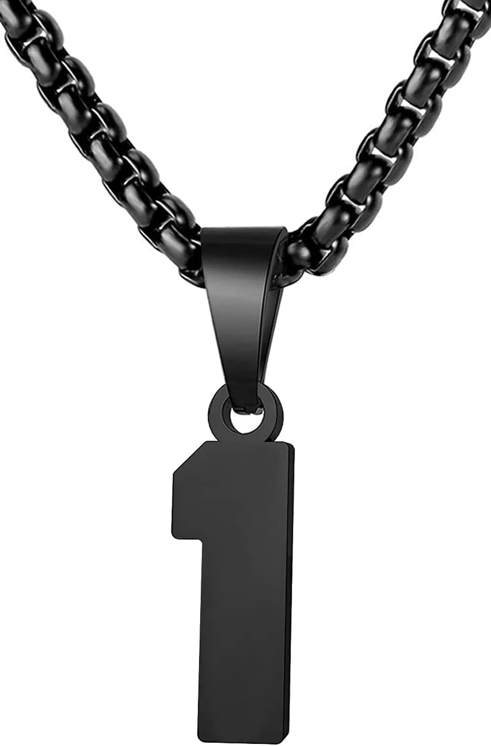 MUERDOU Number Necklace for Men Athletes Number Chain Stainless Steel Jersey Pendant Personalized Sports Jewelry Gift for Men Basketball Baseball Football
