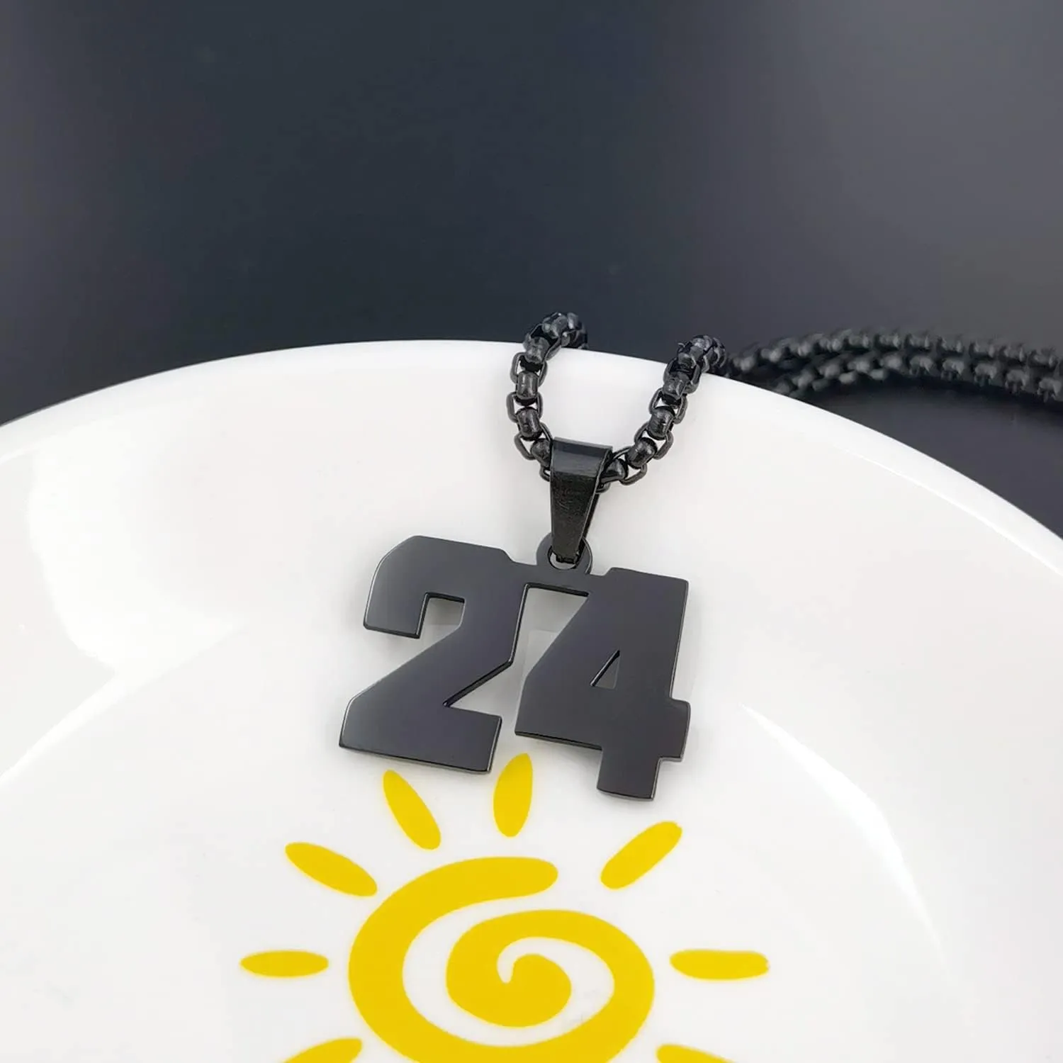 MUERDOU Number Necklace for Men Athletes Number Chain Stainless Steel Jersey Pendant Personalized Sports Jewelry Gift for Men Basketball Baseball Football