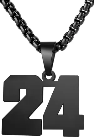 MUERDOU Number Necklace for Men Athletes Number Chain Stainless Steel Jersey Pendant Personalized Sports Jewelry Gift for Men Basketball Baseball Football