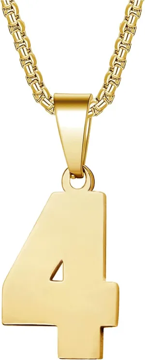 MUERDOU Number Necklace for Men Athletes Number Chain Stainless Steel Jersey Pendant Personalized Sports Jewelry Gift for Men Basketball Baseball Football