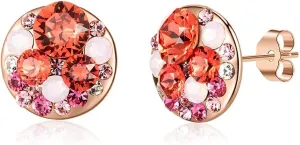 Multicolored Austrian Crystal Rhinestone Stud Earrings for Women Fashion S925 Sterling Silver Hypoallergenic Jewelry