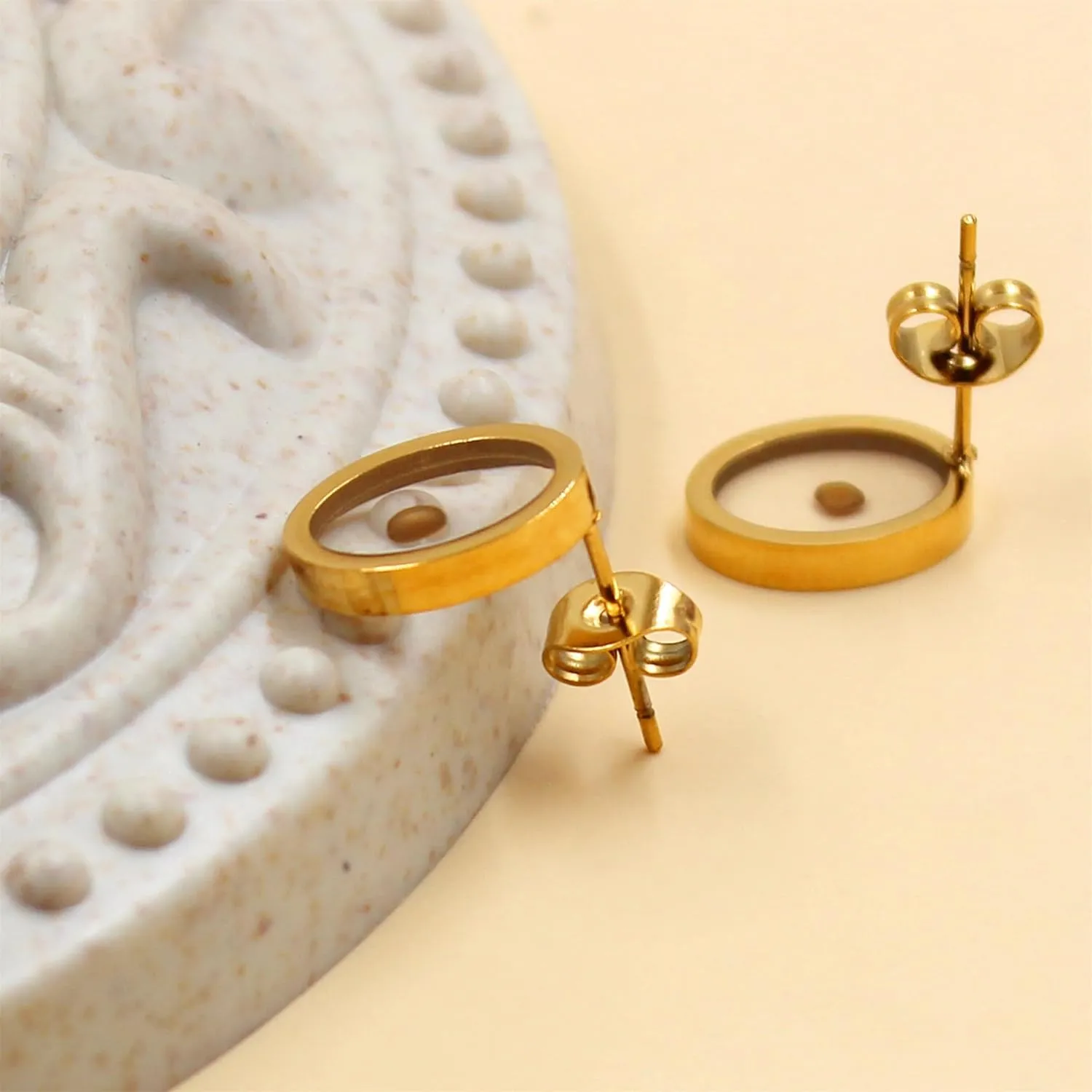 Mustard Seed Christian Geometry Religious Motivational Earrings | Scripture Matthew 17:20 Faith can Move Mountains Stainless Steel Religious Jewelry | Symbolizing Faith, Hope, and Strength