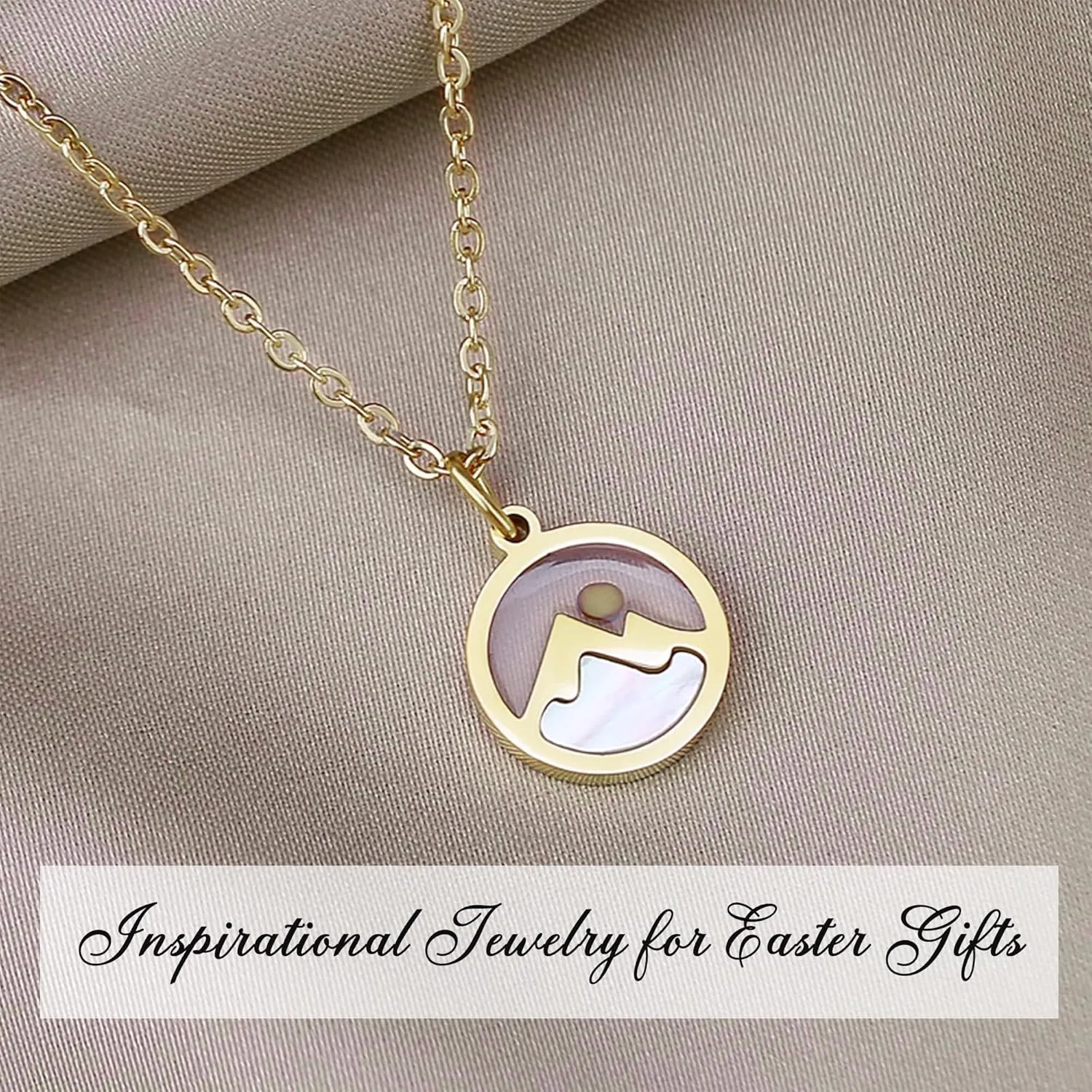 Mustard Seed Necklace for Women Inspirational Faith Necklace Christian Gifts for Women Dainty 14k Gold Necklaces Non Tarnish Religious Gift for Sister Daughter Mom