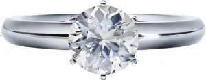 NANA Jewels Matrix Simulated Diamond Engagement Ring Solitaire 1 to 4 carat in Silver 10k & 14k Gold