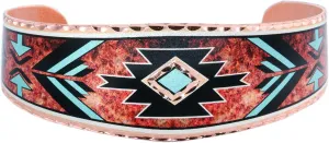Native American Copper Bracelets Cuff Showcase Copper Cuff with Tribal Patterns Native American Jewelry in Zuni/Aztec/Navajo/Angel/Peace/Tree/SW Motifs/Art Deco/Roadrunner Designs