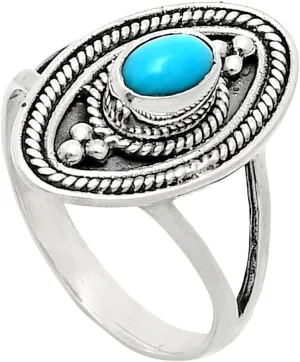 Natural Gemstones Oval Shape 925 Sterling Silver Ring s.6-10 R-1258 AGR1026