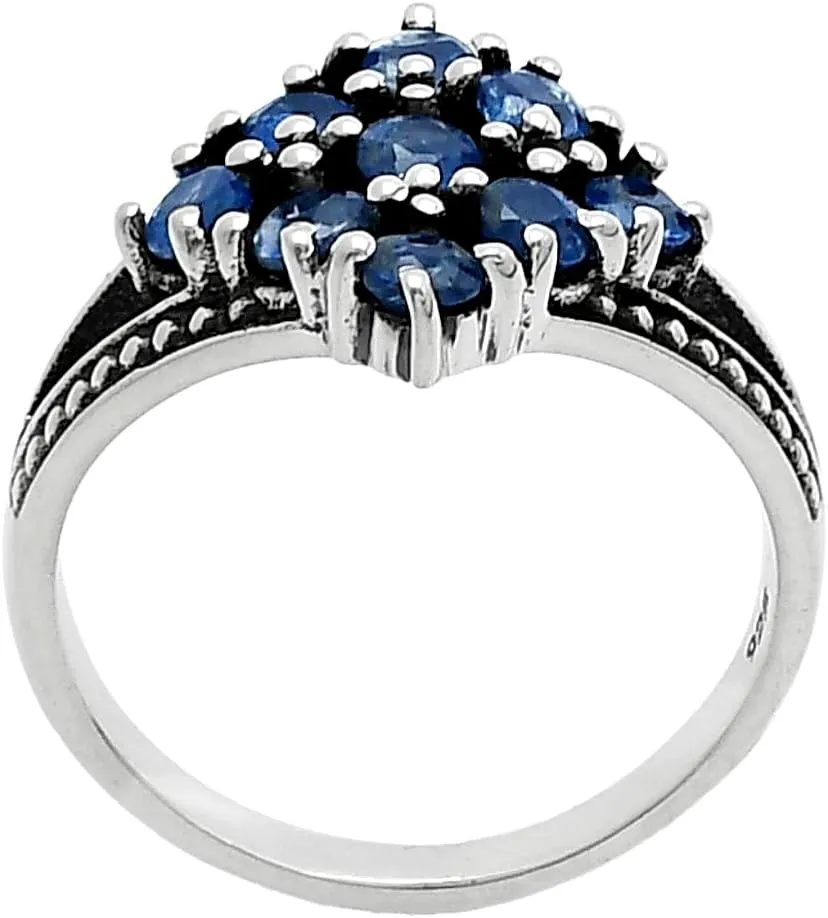 Natural Multi Stones 925 Sterling Silver Ring Size 5-9 Jewelry DGR1106 R-1018