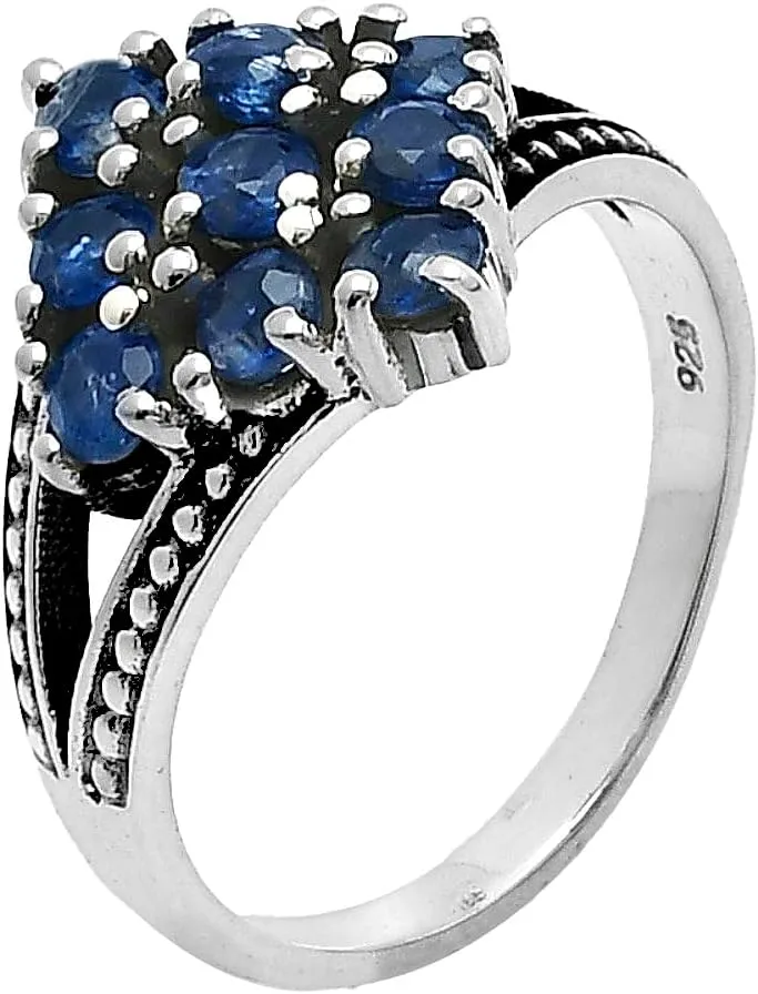 Natural Multi Stones 925 Sterling Silver Ring Size 5-9 Jewelry DGR1106 R-1018