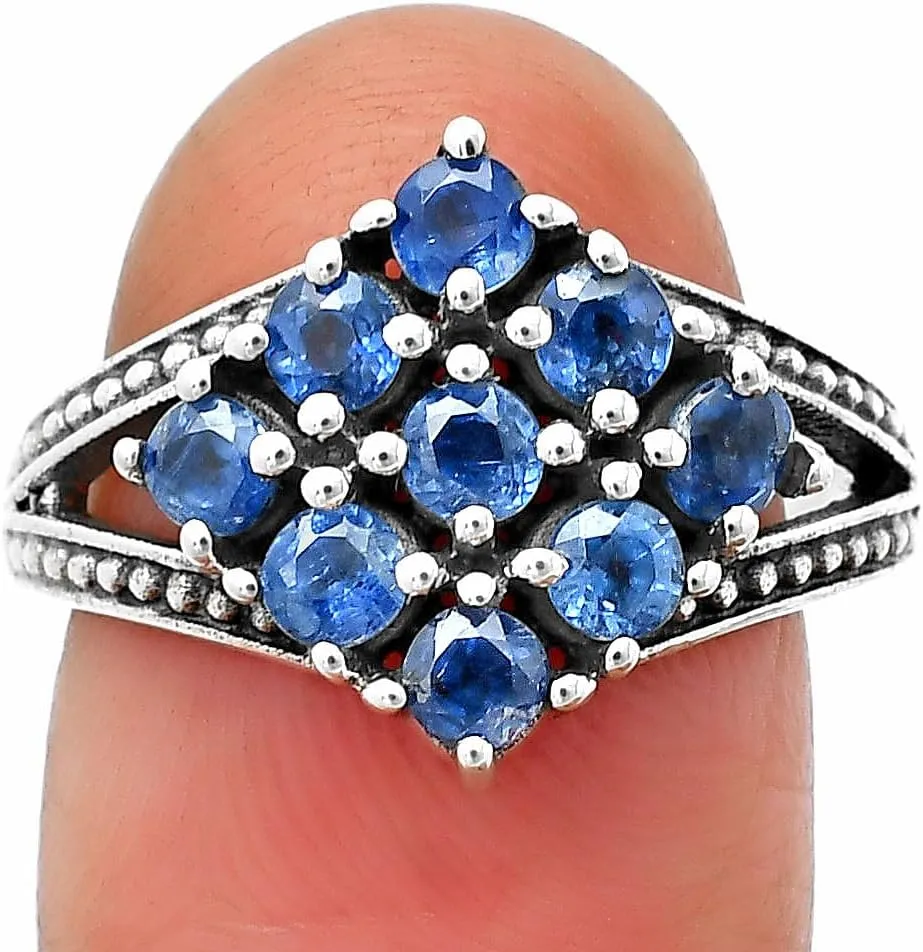 Natural Multi Stones 925 Sterling Silver Ring Size 5-9 Jewelry DGR1106 R-1018
