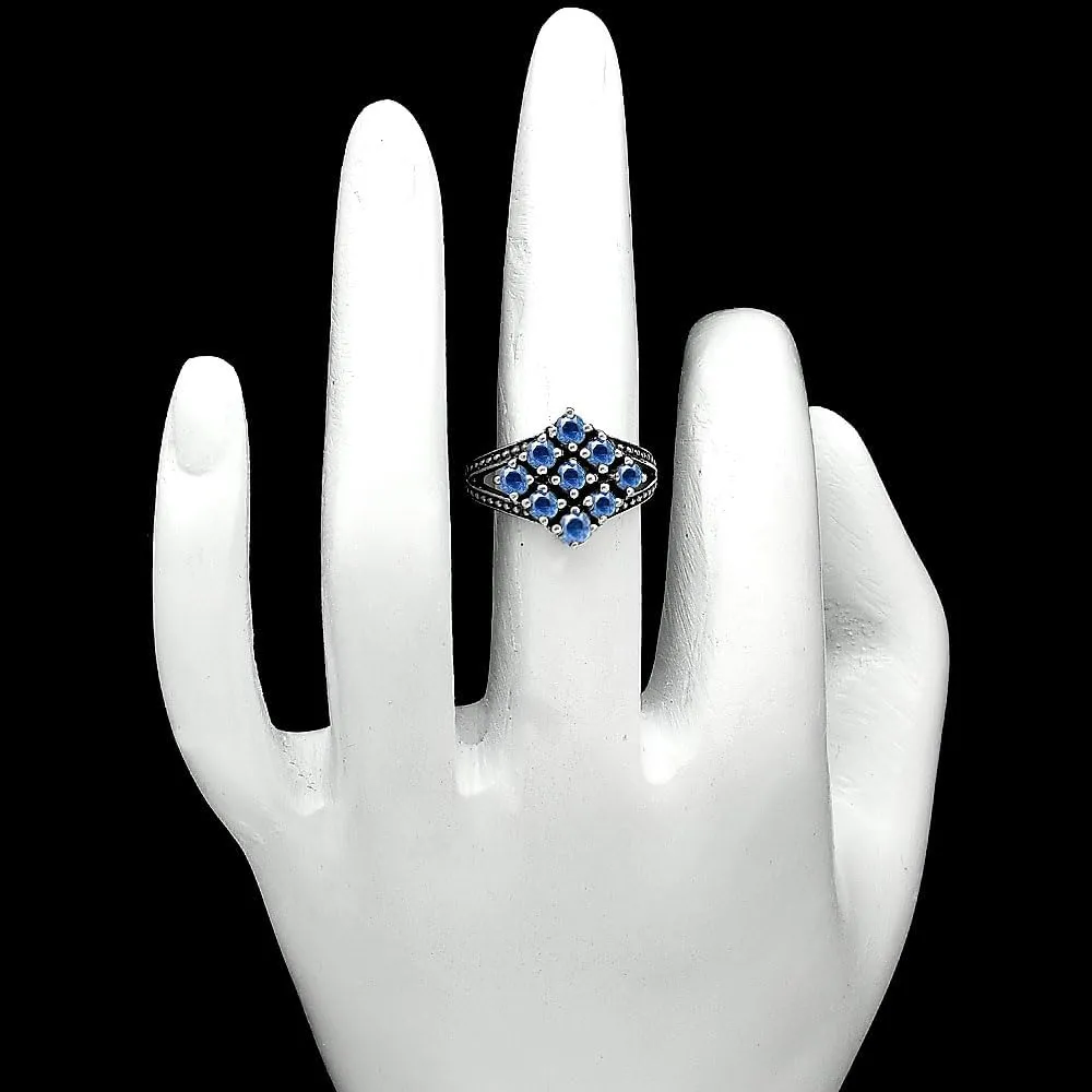 Natural Multi Stones 925 Sterling Silver Ring Size 5-9 Jewelry DGR1106 R-1018