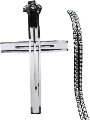 New 2026 Arrive Unisex Christian Cross Necklace Women/Men Stainless Steel Gold Color Religion Jesus Christ Pendant Necklaces Jewery Colgante With You Accessories Trendy Best For Gift Women And Men