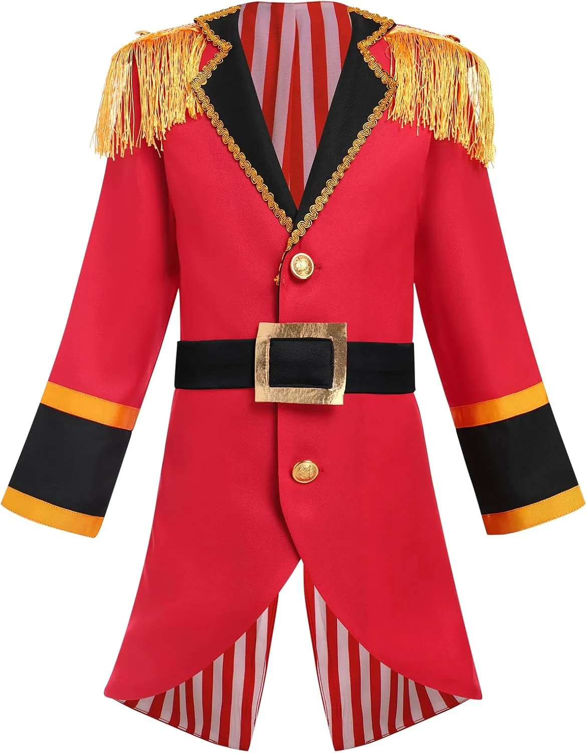 ODASDO Kids Boys Prince Soldier Circus Pirate Jacket Tailcoat Halloween Costume Christmas Role Play Dress Up