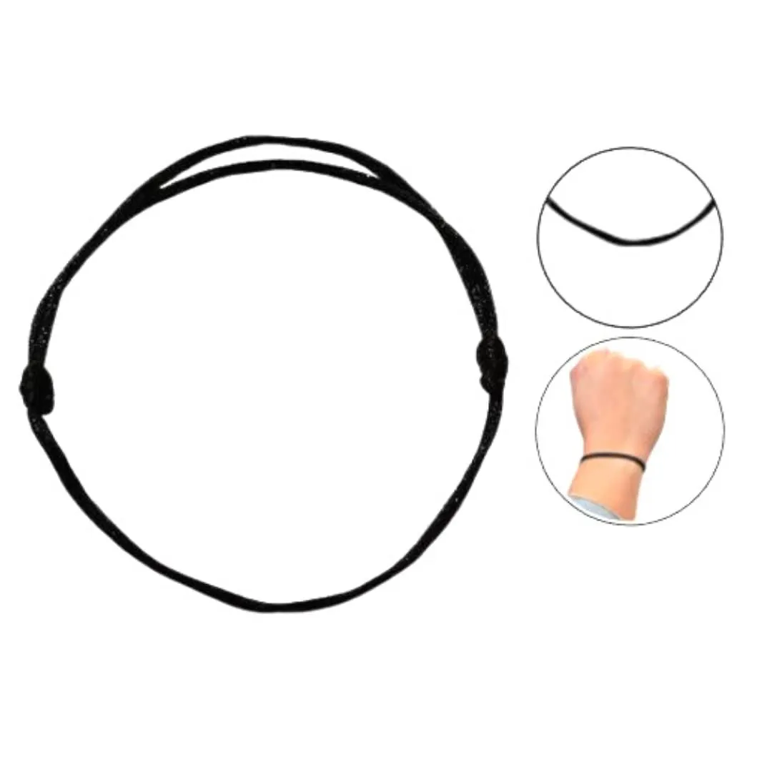 Original Kabbalah Black String Evil eye Bracelet Adjustable Cord, Protection against Evil Eye - Misfortune,eye black bracelet string for Mens/Womens Unisex good luck gift (BLACK)