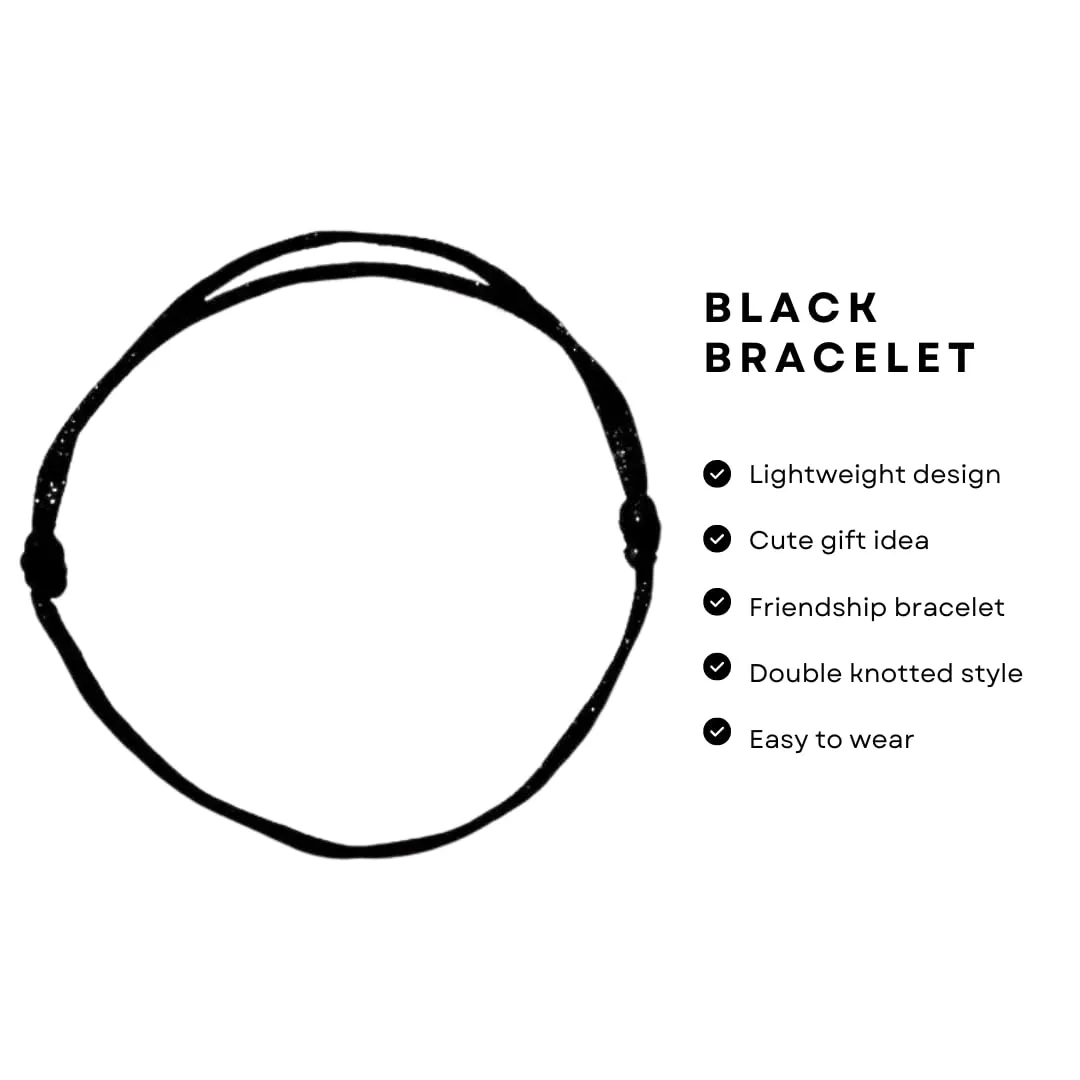 Original Kabbalah Black String Evil eye Bracelet Adjustable Cord, Protection against Evil Eye - Misfortune,eye black bracelet string for Mens/Womens Unisex good luck gift (BLACK)
