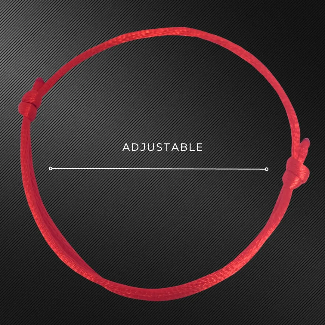 Original Kabbalah Red String Evil eye Bracelet Adjustable Cord, Protection against Evil Eye - Misfortune,eye black bracelet string for Mens/Womens Unisex good luck gift (RED)
