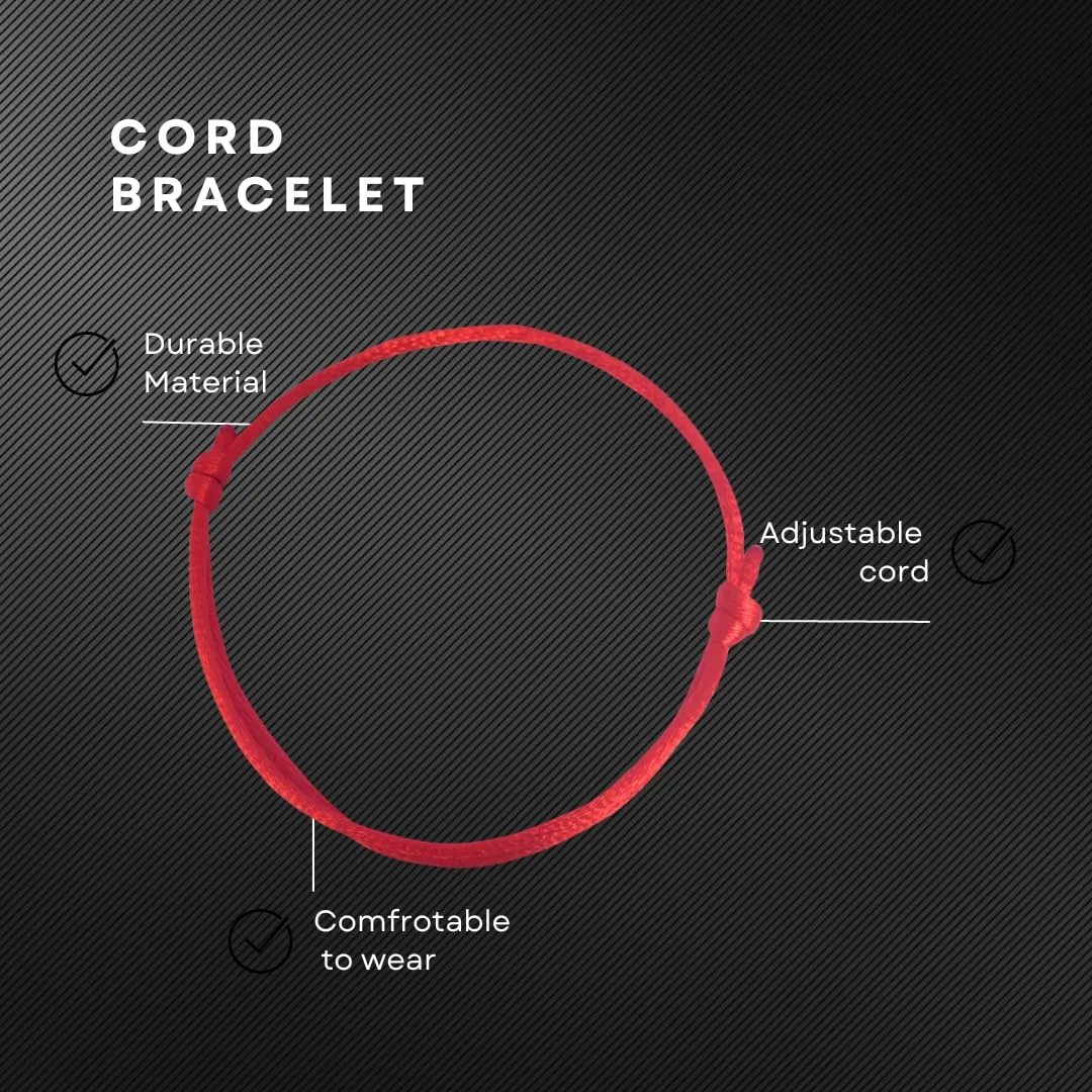 Original Kabbalah Red String Evil eye Bracelet Adjustable Cord, Protection against Evil Eye - Misfortune,eye black bracelet string for Mens/Womens Unisex good luck gift (RED)
