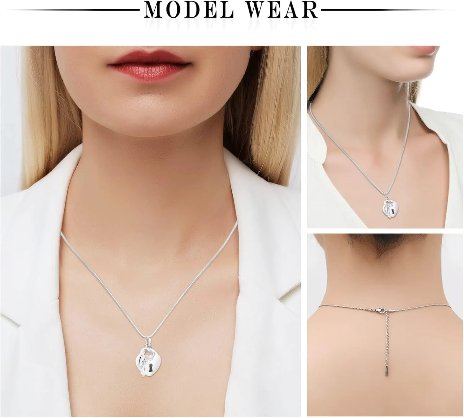Padlock Heart Urn Necklace for Ashes Cremation Jewelry for Women Stainless Steel Key with Lock Pendant Memorial Necklaces Ash Holder for Human Pets Keepsake Jewelry for Loved Ones with Fill Tool
