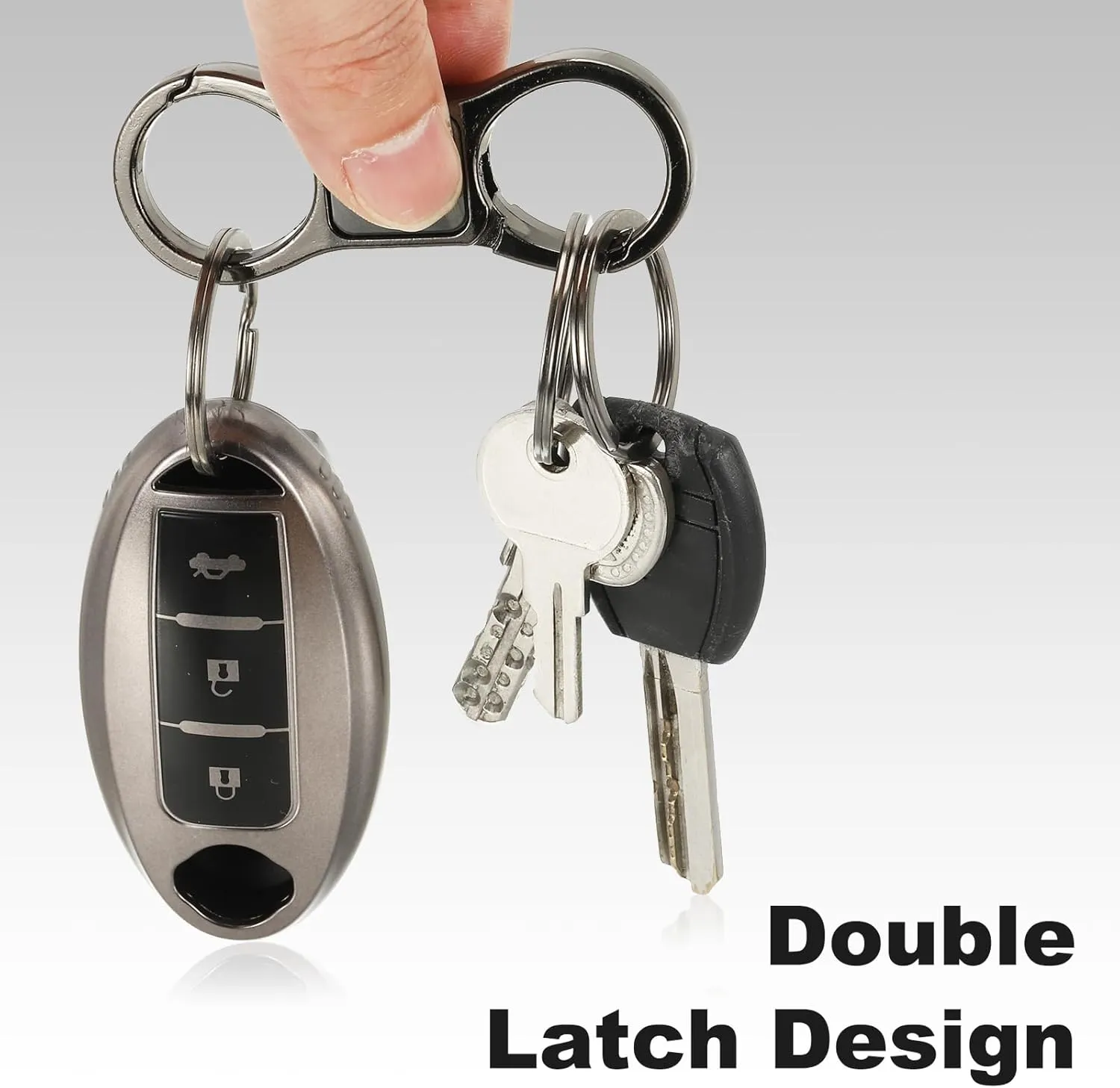 PATIKIL Key Chains for Car, Quick Release Keyring Heavy Duty Keychain with 8 Key Rings Detachable Car Keychains