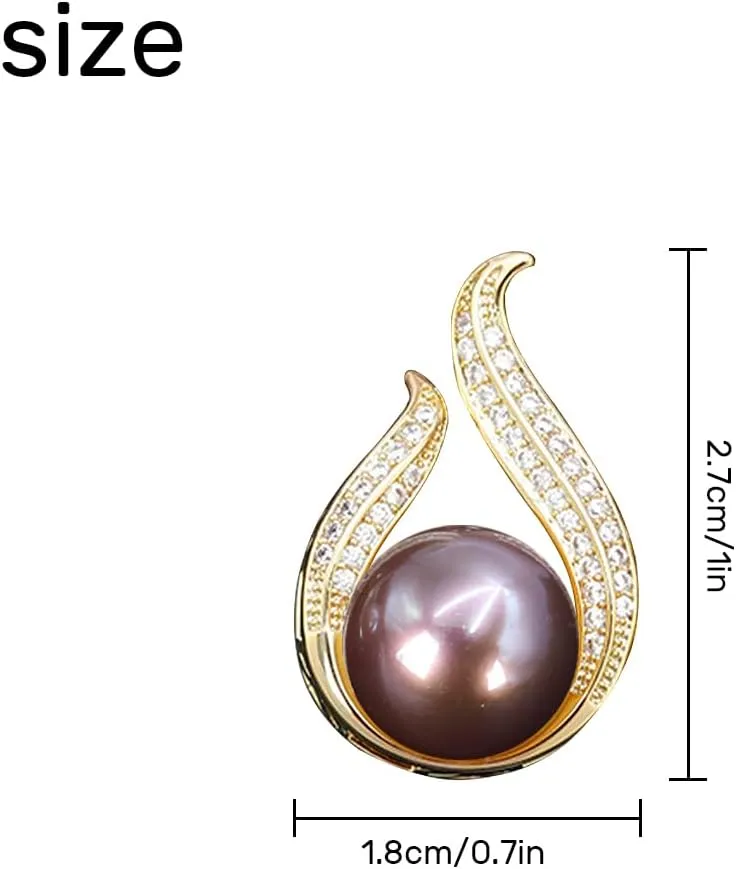 Pearl Earrings for Women, Cultured Stud Pearl Earrings Jewelry for Girls, Silver/Gold Plated Prom Jewelry Dangle Studs Cubic Zirconia Pearl Earrings for Gifts