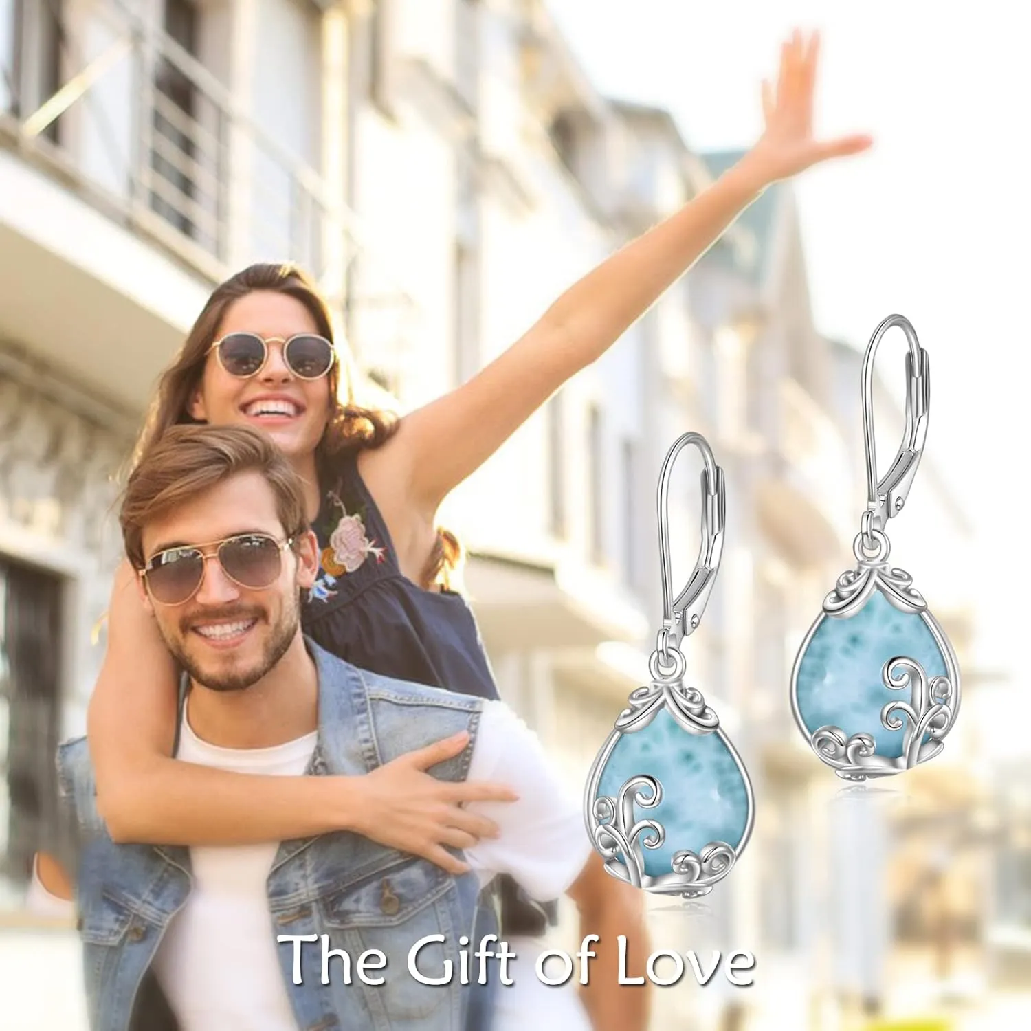 POPLYKE Celtic Filigree Teardrop Drop Dangle Earrings Sterling Silver Leverback Earrings Jewelry for Women