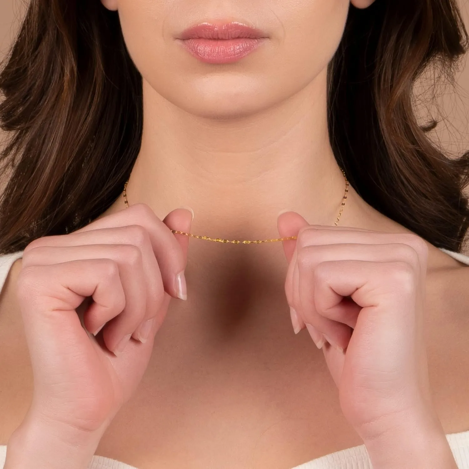 PORI JEWELERS 10K Solid Gold 2.0MM Diamond Cut Mirror Chain Necklace or Anklet - Unisex Sizes 10"-30" - Yellow, White, Rose or 3 Tone