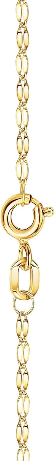 PORI JEWELERS 10K Solid Gold 2.0MM Diamond Cut Mirror Chain Necklace or Anklet - Unisex Sizes 10"-30" - Yellow, White, Rose or 3 Tone