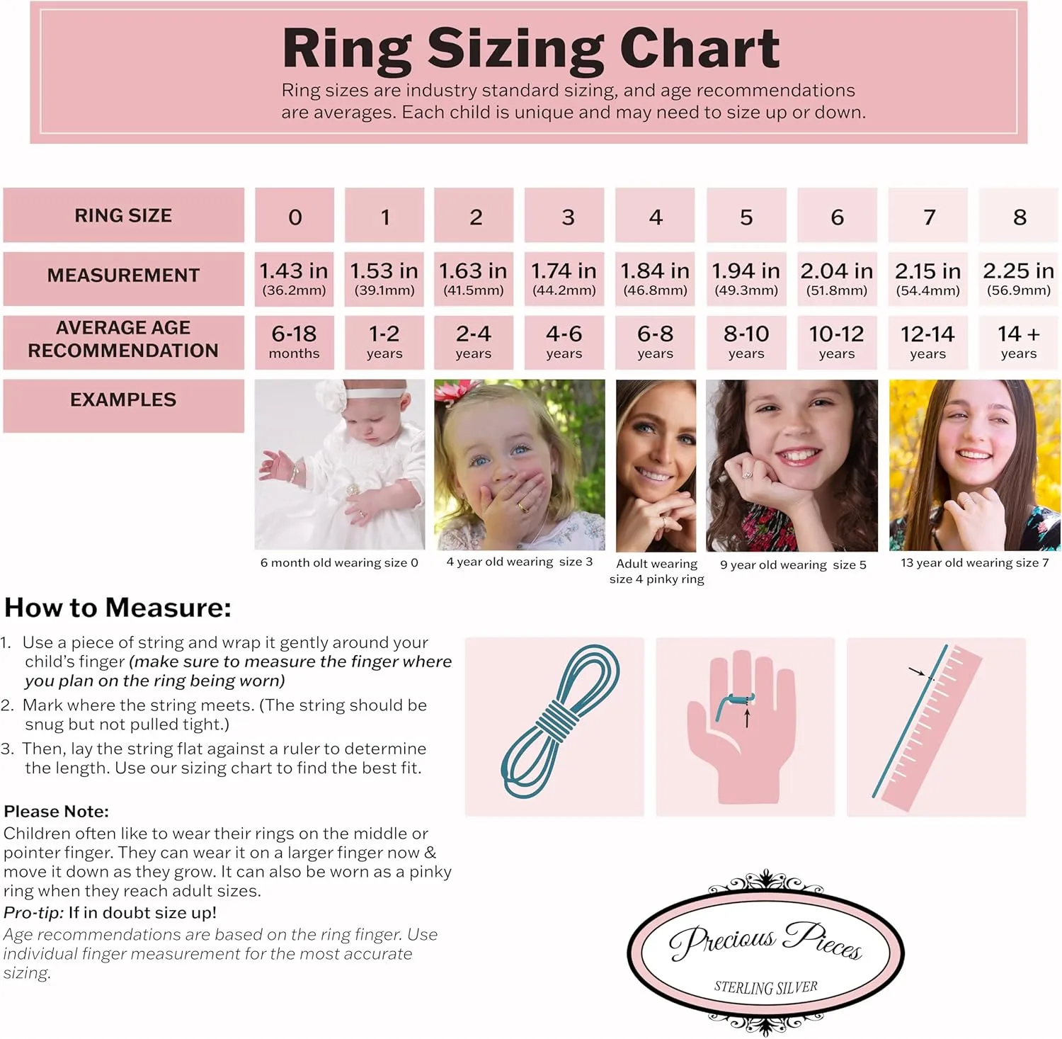 Precious Pieces Sterling Silver Cross Ring with CZs for Confirmation, Graduation, or Religious Gift for Teens or Women