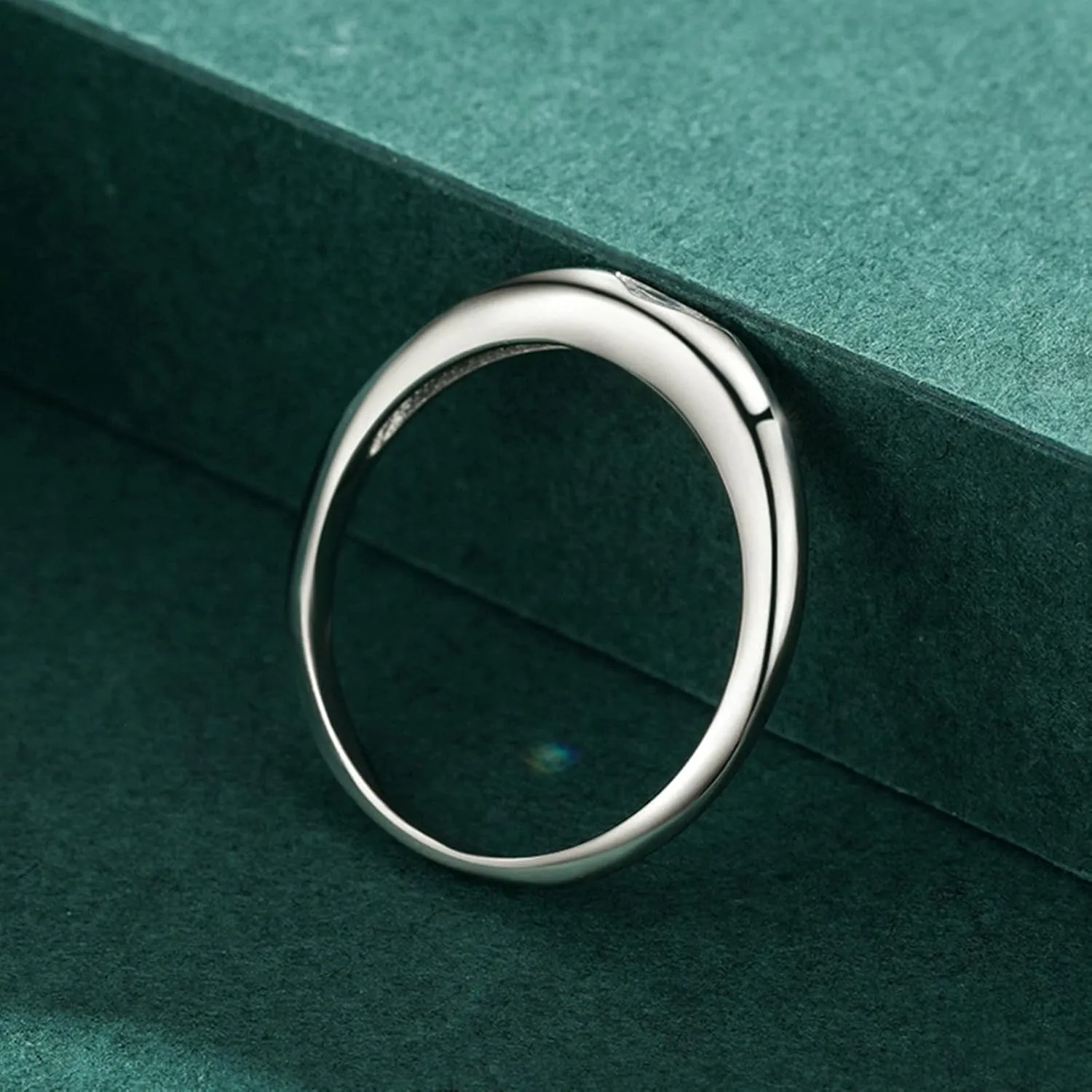 Promise Rings, Fashion Rings for Women Cubic Zirconia Sterling Silver Irregular Design of Marquise Cut Stone Anniversary Ring for Women