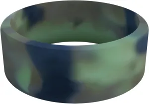 QALO Men's Basic & Flat Silicone Ring - Mens Silicone Wedding Band - Breathable Comfort Fit Silicone Rings for Men - Durable Rubber Engagement Rings for Him - 8mm x 2mm