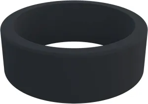 QALO Men's Basic & Flat Silicone Ring - Mens Silicone Wedding Band - Breathable Comfort Fit Silicone Rings for Men - Durable Rubber Engagement Rings for Him - 8mm x 2mm