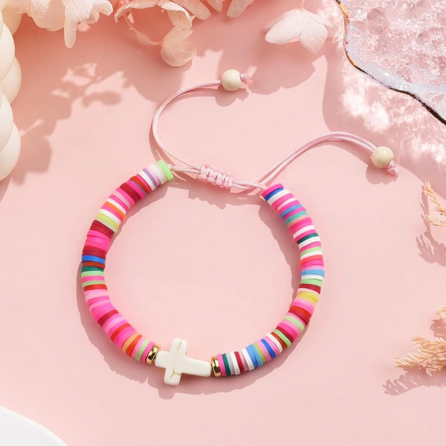 QianSiLi First Communion Baptism Confirmation Gifts for Teen Cross Bracelet for Women Christian Catholic Religious Bracelet Gifts for Daughter Granddaughter Sister Niece