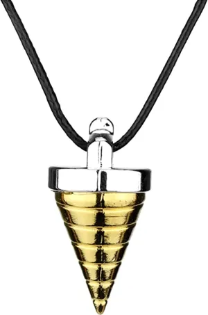 retsamradassaT Core Drill Pendant Metal Gold Necklace