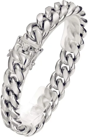 ROWIN&CO Stainless Steel Miami Cuban Link Bracelet for Men 15mm 18k Gold/Black/Silver/Rainbow Hip Hop Jewelry, Durable & Anti-Tarnish Cuban Chain, 8"-9.5" Inch, Pops Gifts For Fathers Boyfriends, Sons.