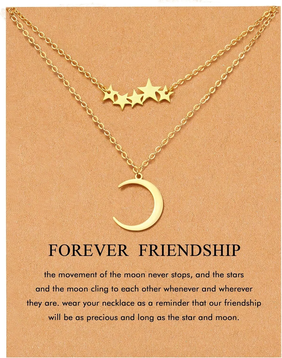 RZKING Layered Necklace for Women, Dainty 14K Gold Evil Eye, Sun Moon Stars, Starfish, Choker Pendant Necklace for Best Friend, Birthday, Thank's Giving, Christmas, Inspirational Gifts for Women