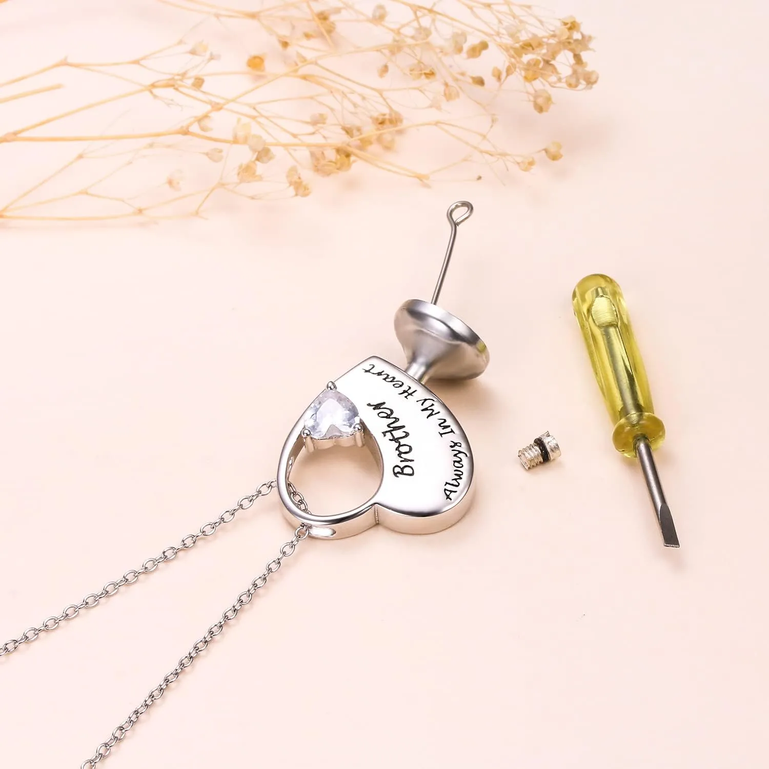 S925 Sterling Silver Urn Necklace for Ashes Cremation Memorial Keepsake Pendant Necklace Jewelry for Women