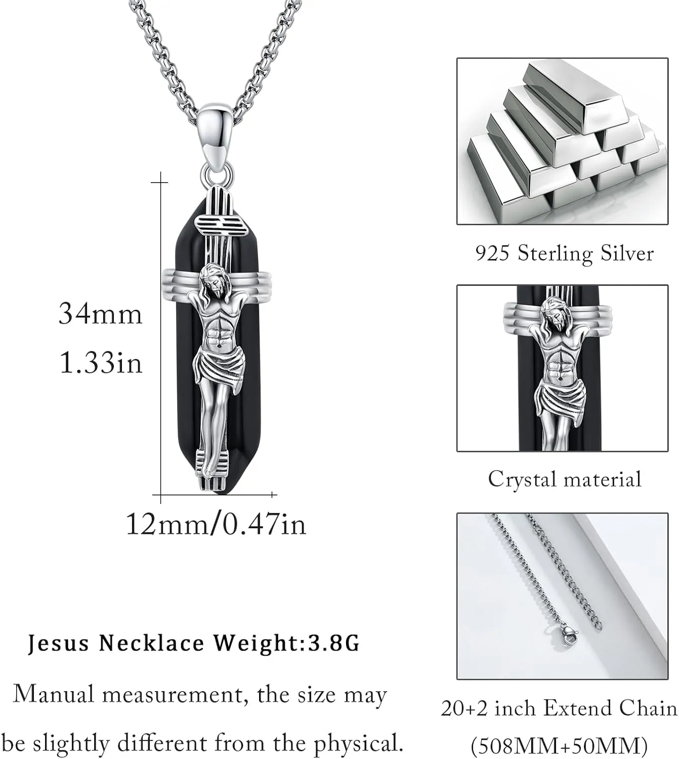 Saint Necklace 925 Sterling Silver Patron Saint Pendant Necklaces Archangel Amulet Medal Necklace Protection Jewelry for Men Women with 22 2 inches Chain